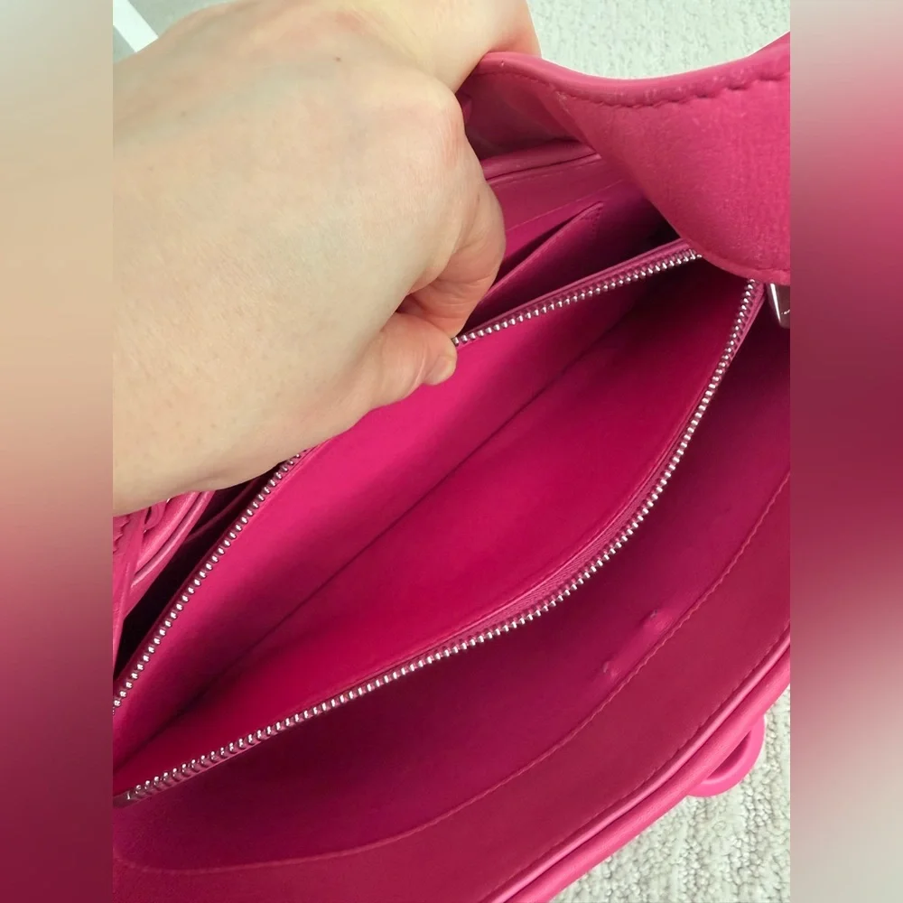 Salvatore Ferragamo Trifolio Intrecciato woven leather pink shoulder hobo bag